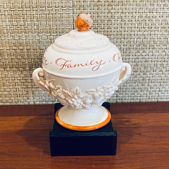 Amscan Other - SOLD🌟2xHP🌟NWOT Thanksgiving Sentiments Lidded Candy Dish